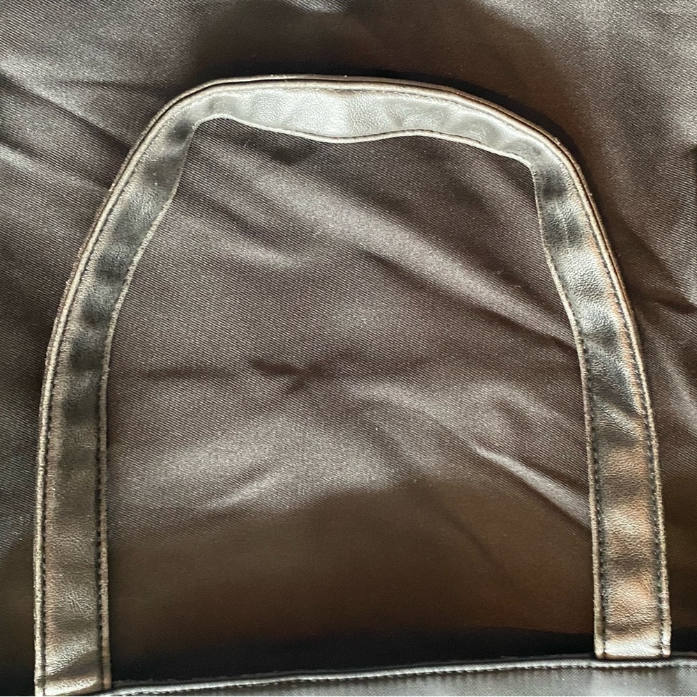 3 for $15 Black Tote Bag with Zipper Accents - Picture 9 of 13